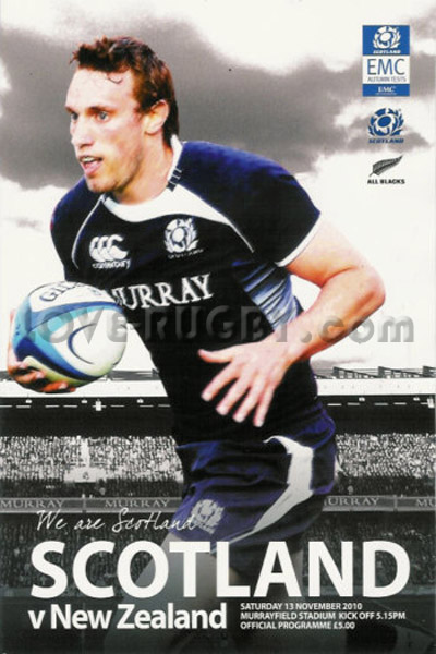 2010 Scotland v New Zealand  Rugby Programme